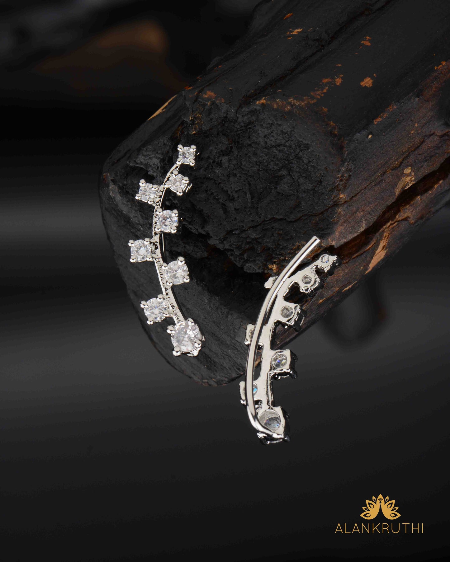 Silver Finish Ad Earcuff