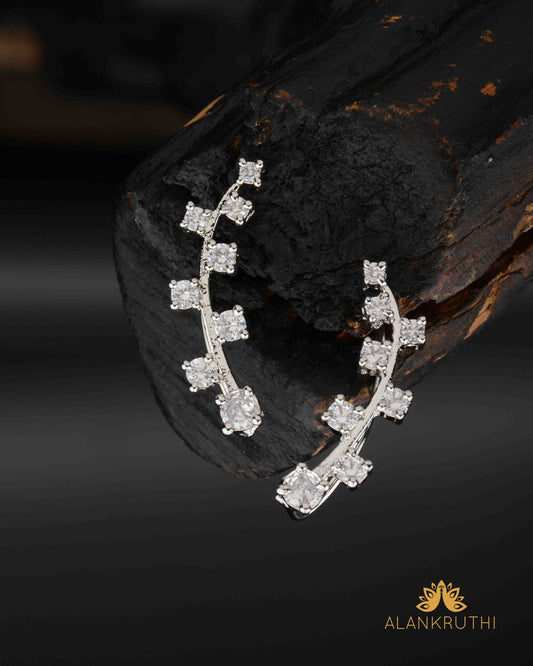 Silver Finish Ad Earcuff