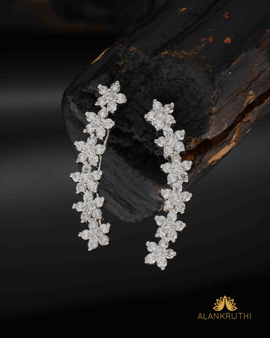 Silver Finish Ad Earcuff