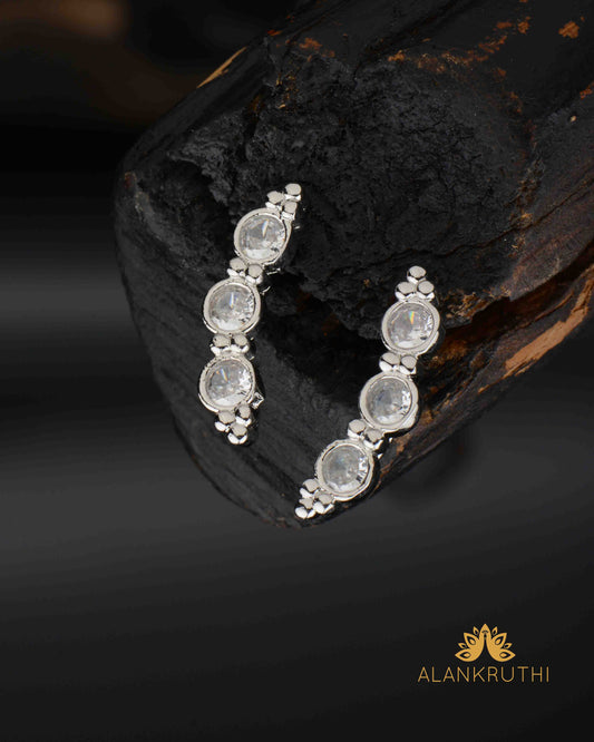 Silver Finish Ad Earcuff