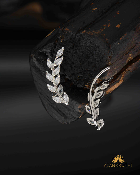 Silver Finish Ad Earcuff