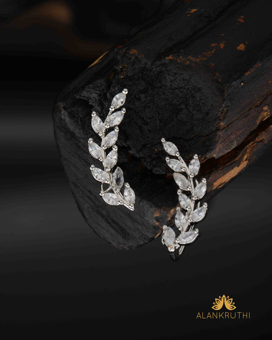 Silver Finish Ad Earcuff