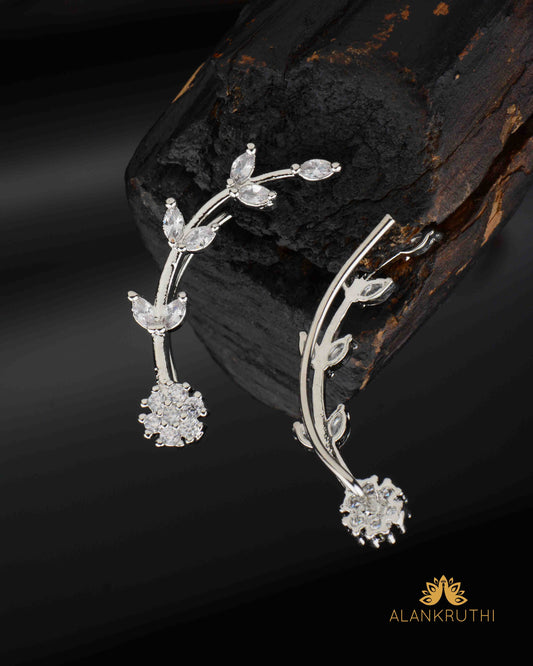 Silver Finish Ad Earcuff