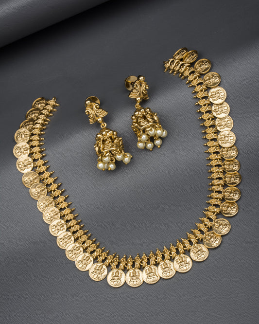 Traditional Lakshmi Devi Coins Necklace