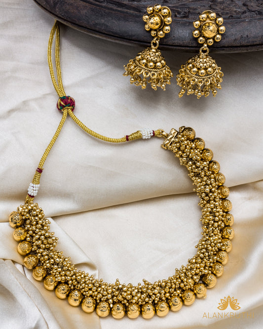 Antique Gold Plated Necklace Set
