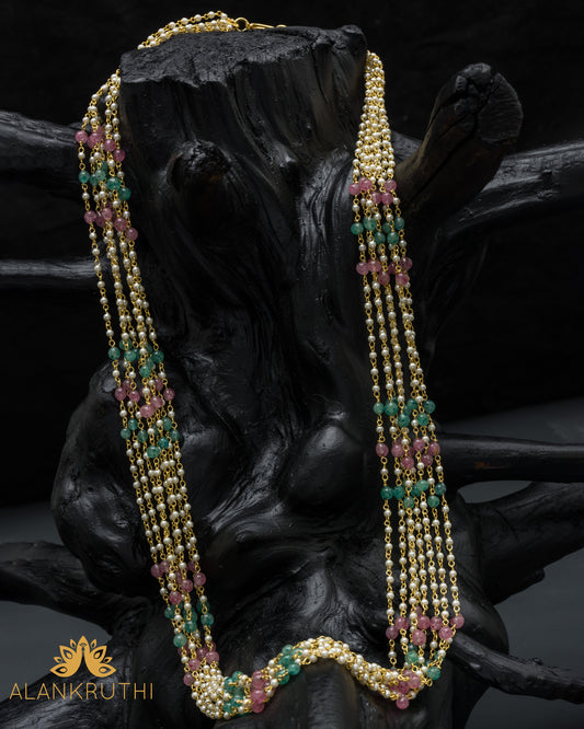 8 Layered Multicolor Pearl Mala
