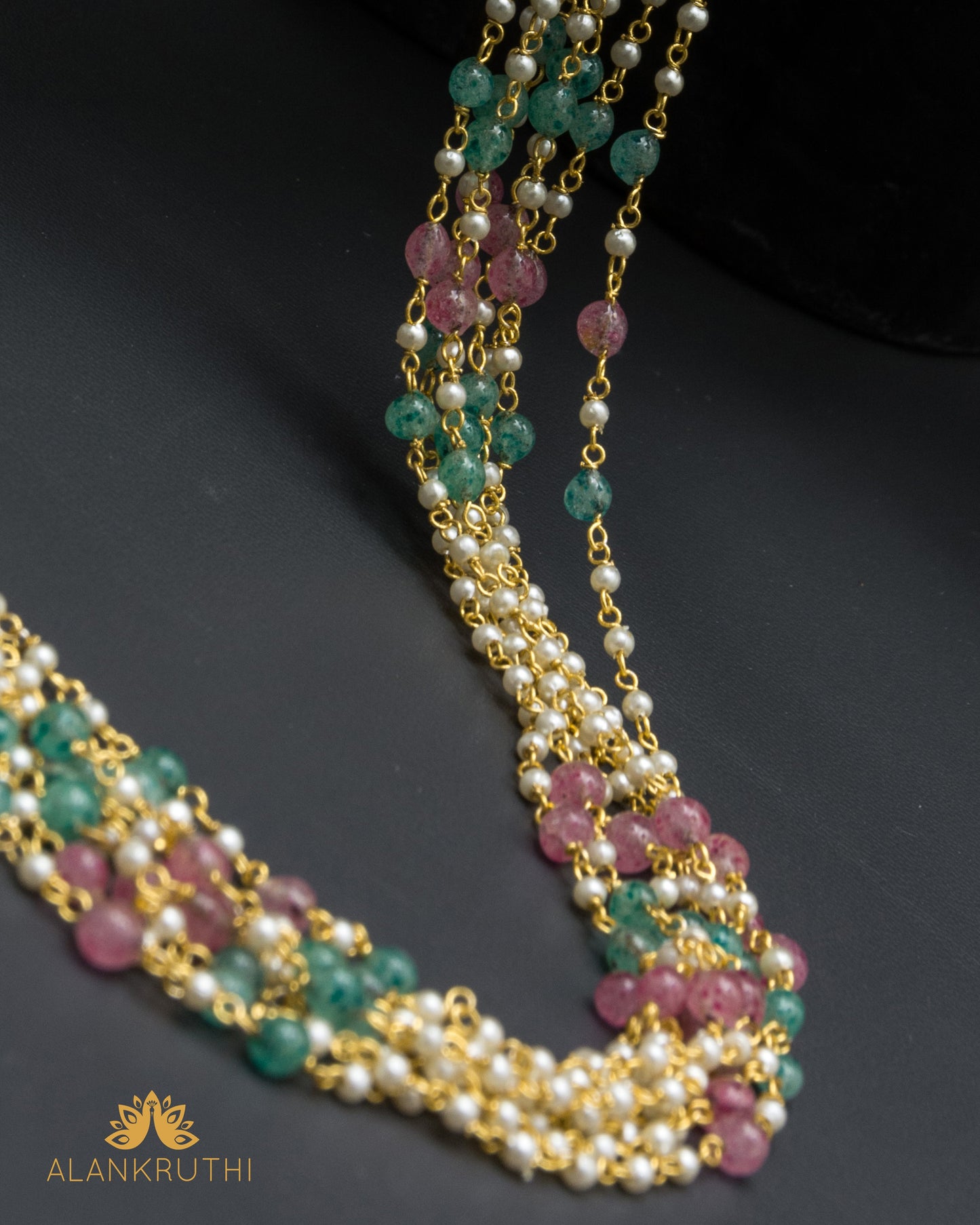 8 Layered Multicolor Pearl Mala