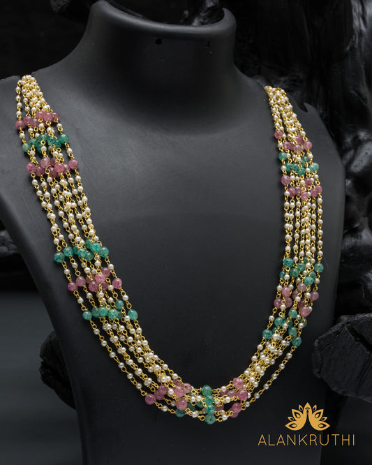 8 Layered Multicolor Pearl Chain