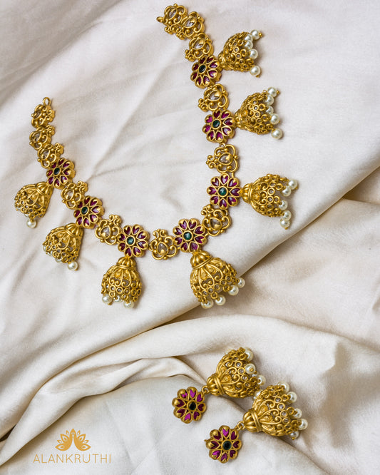 Cz Antique Necklace Set