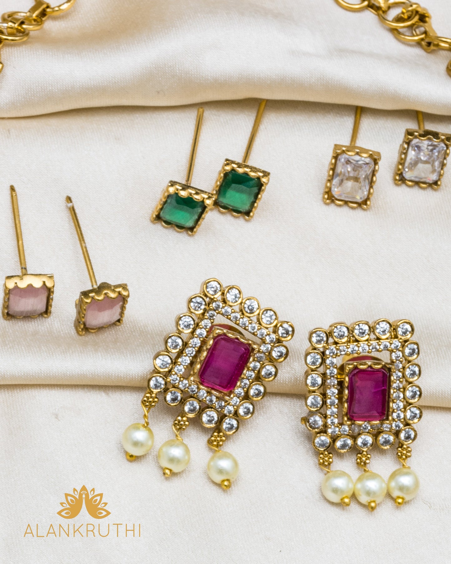 Cz Antique Choker Set