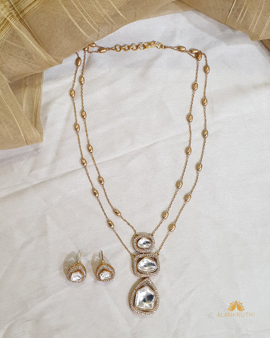 Moissanite Chain Pendant Set