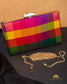 Tanjore Painted Pure Silk Clutch Bag