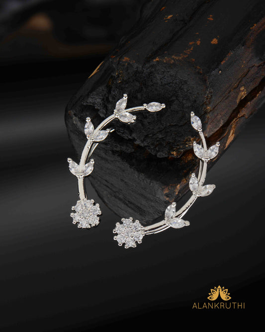 Silver Finish Ad Earcuff