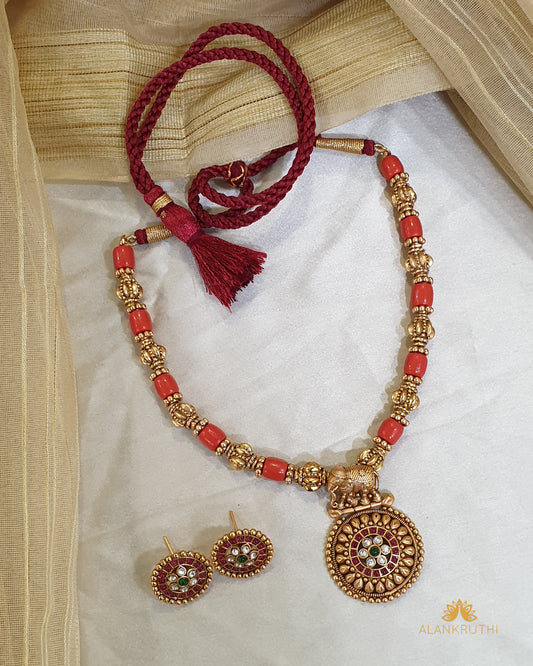 Antique Coral Mala Set