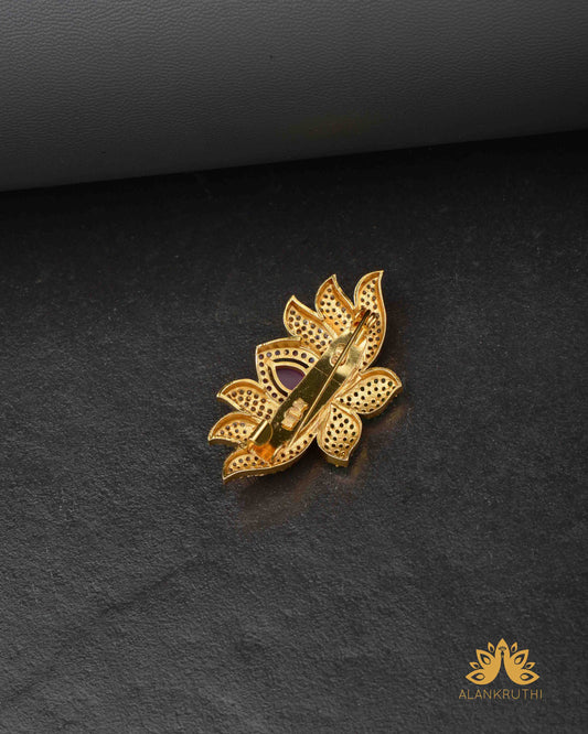 Cz Antique Saree Pin