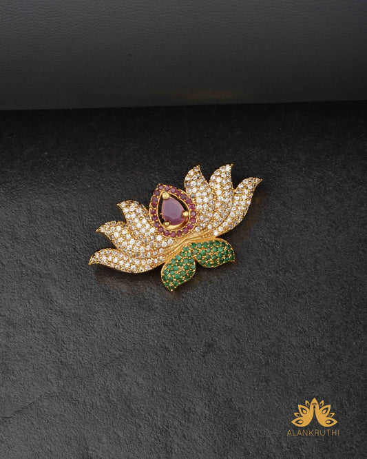 Cz Antique Saree Pin