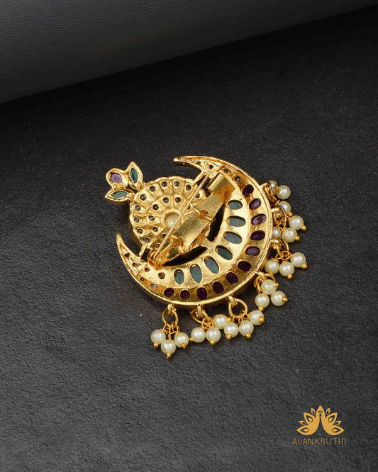 Cz Antique Saree Pin