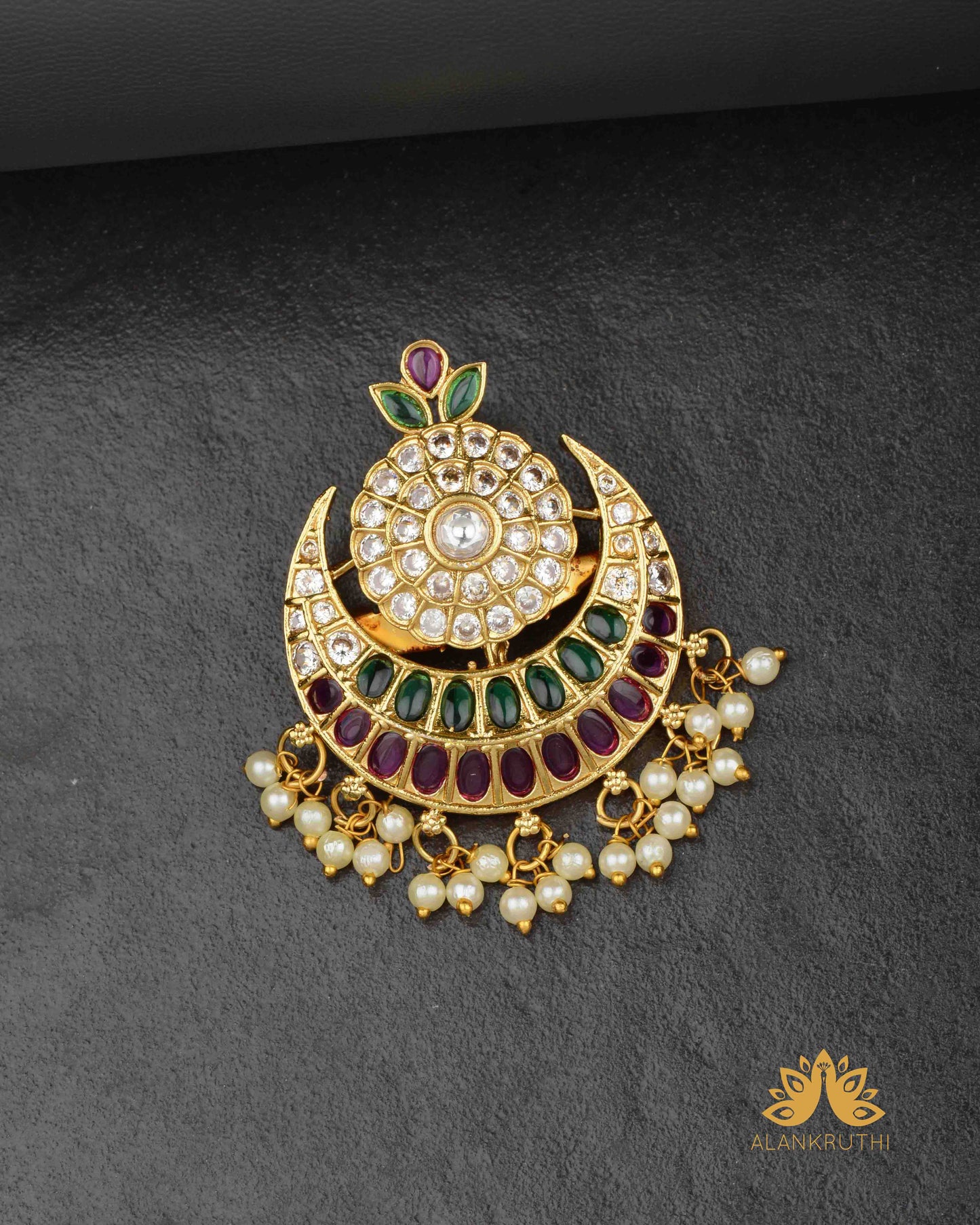 Cz Antique Saree Pin