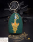 Tanjore Painted Pure Green Silk Clutch Bag