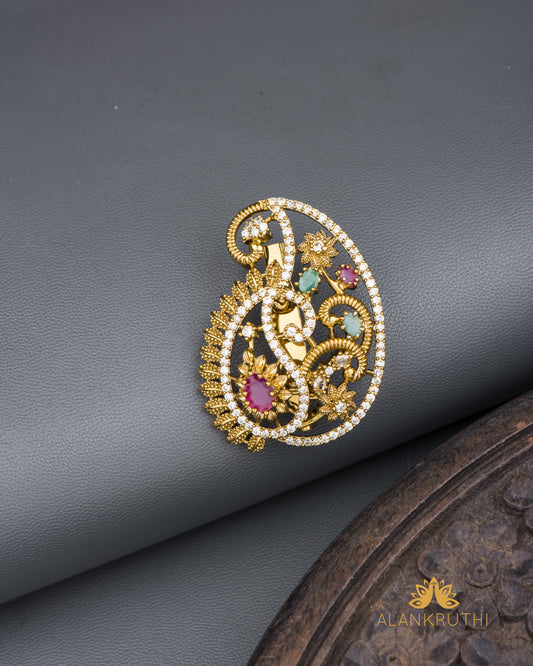 Antique Cz Saree pins