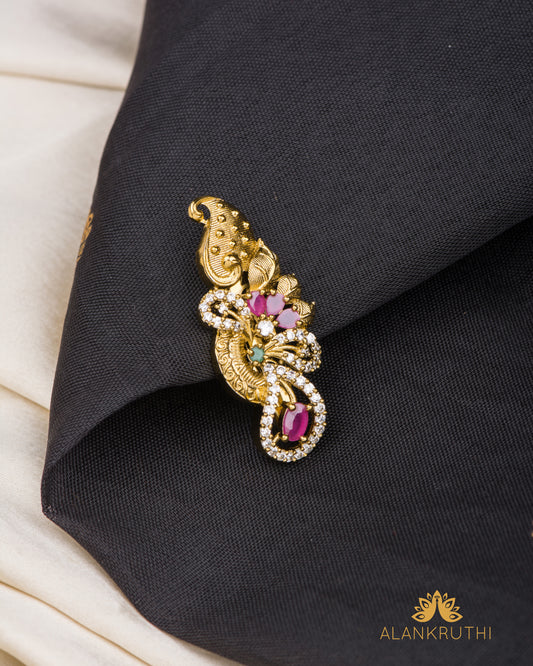 Antique Cz Saree pins