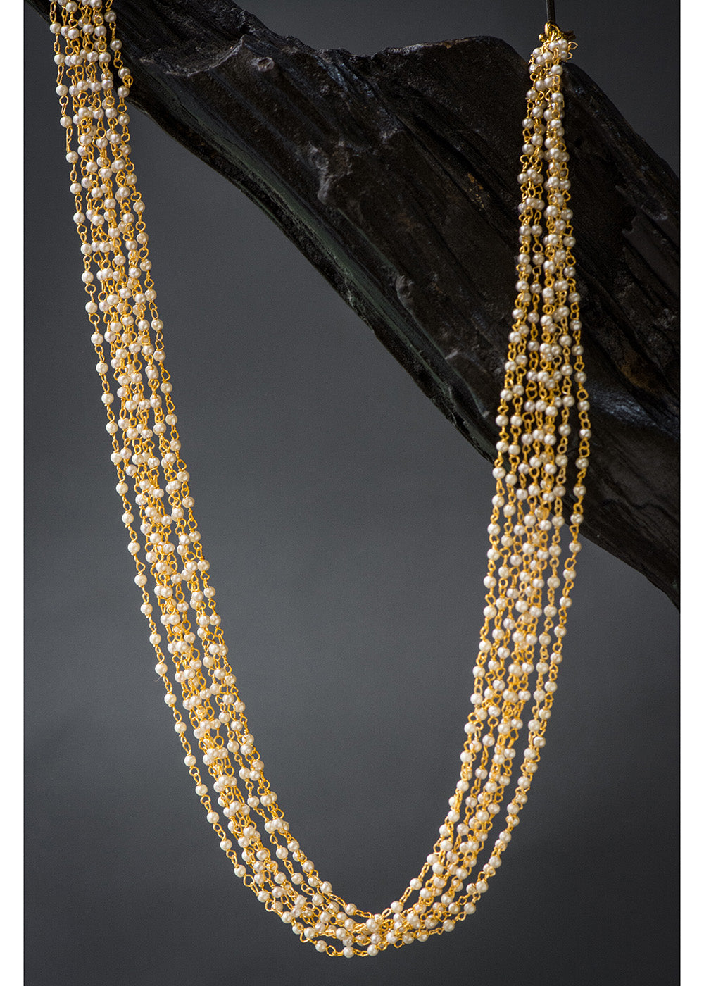 Eight Layered Pearl Mala 16 Inches