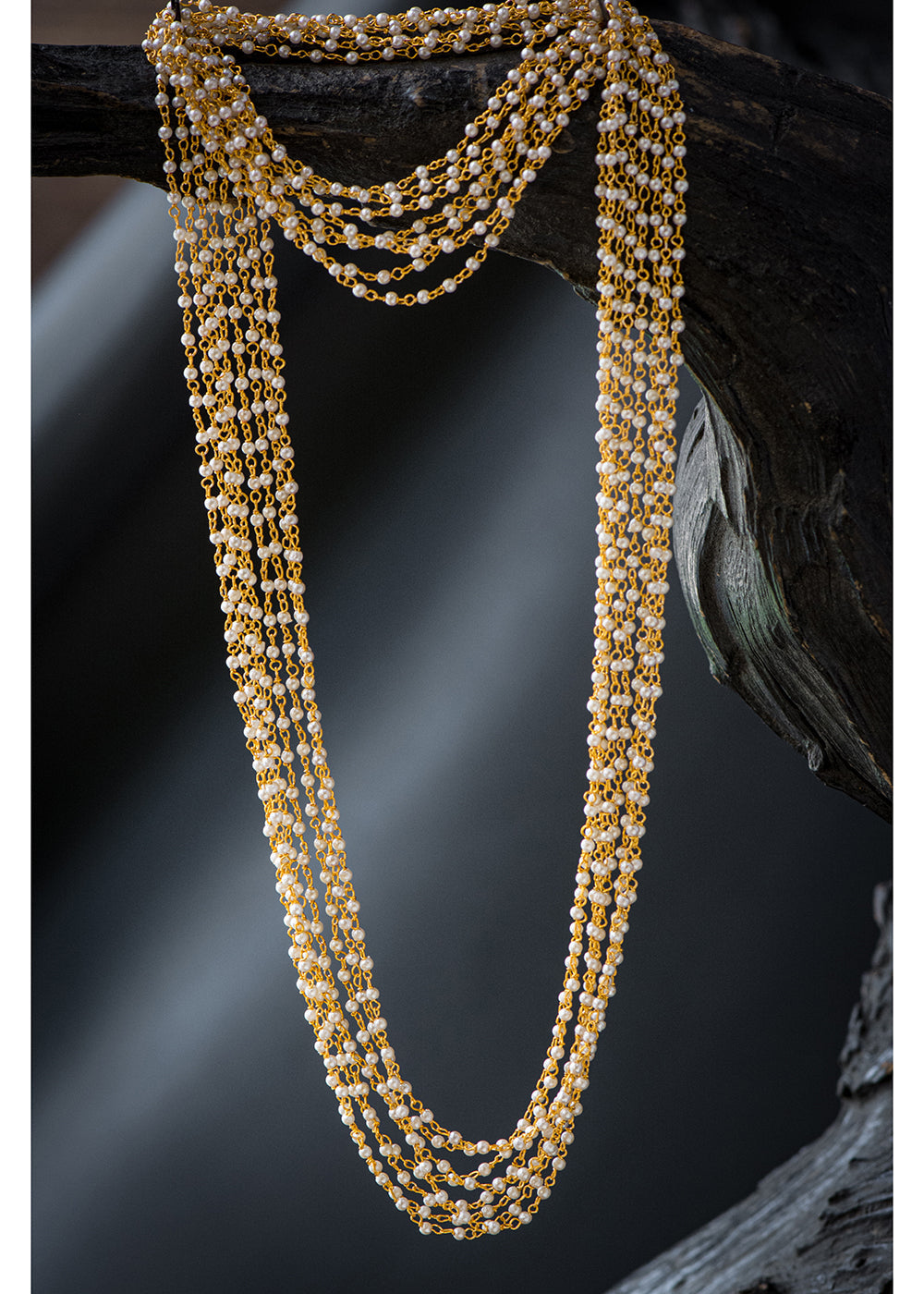 Eight Layered Pearl Mala 24 Inches