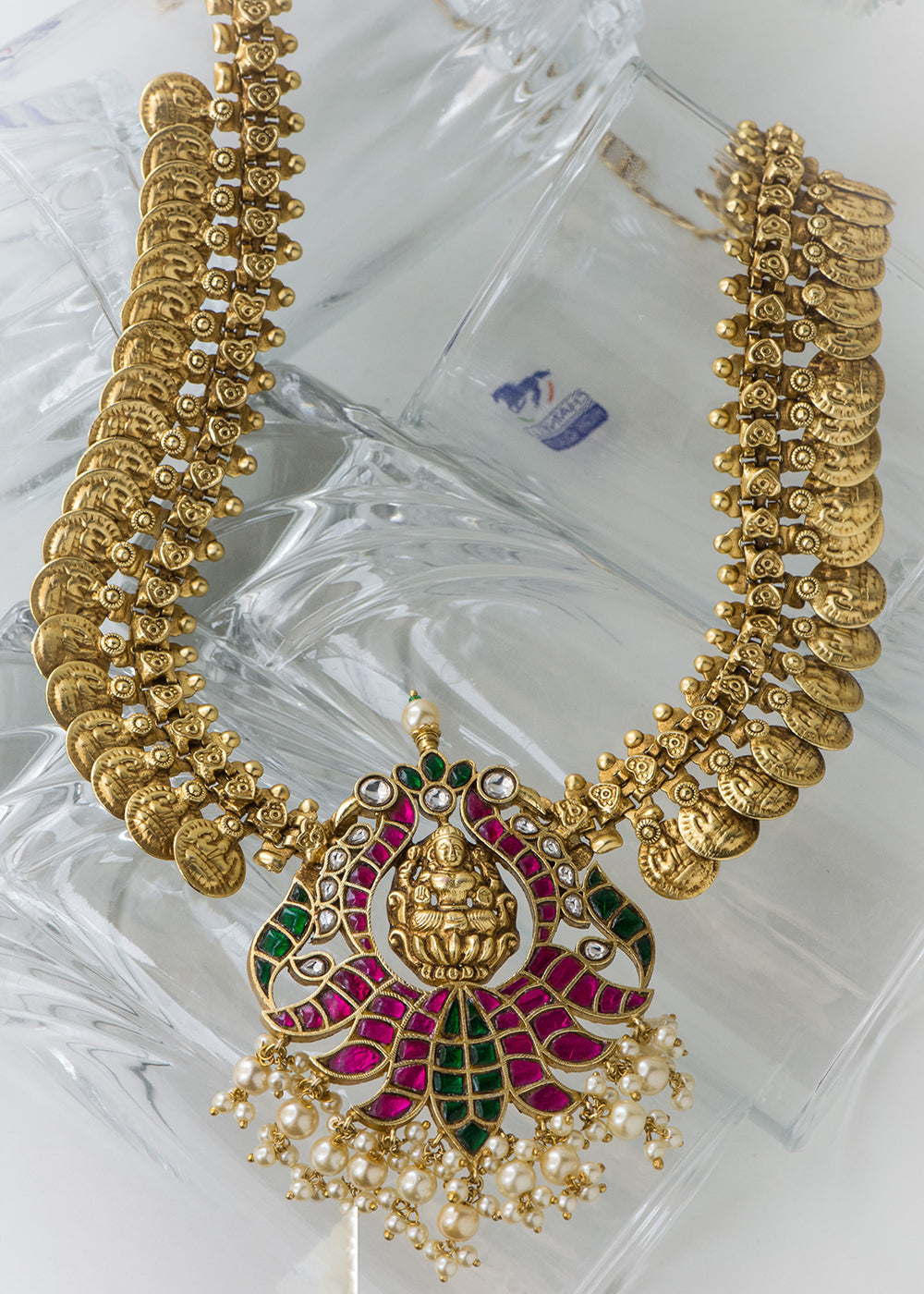 Antique Jadau Ruby Green Long Hara