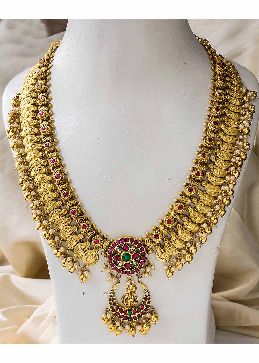 Antique Jadau Multi Stone Long Hara