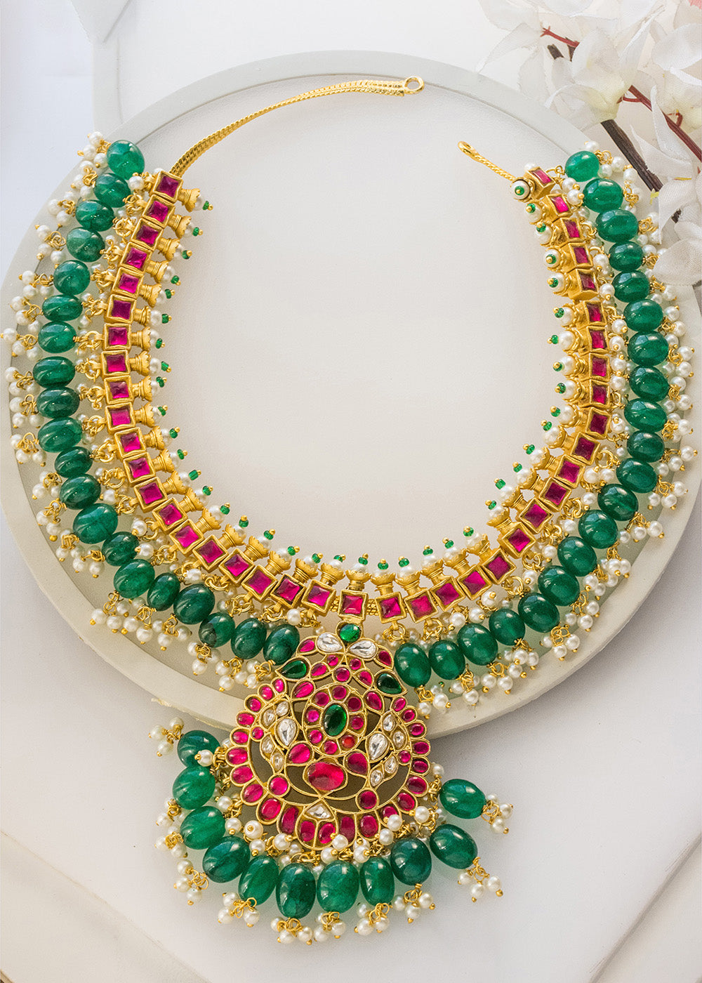 Antique Jadau Ruby Necklace